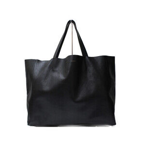 CELINE Horizontal Cabat Tote Bag Black Leather